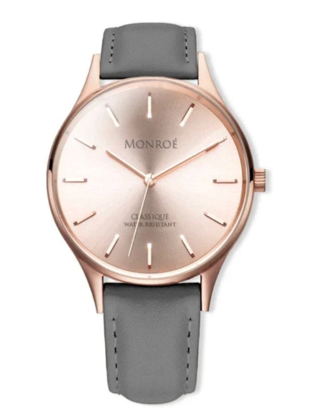 Monroe Solerose- Charcoal Leather Watch